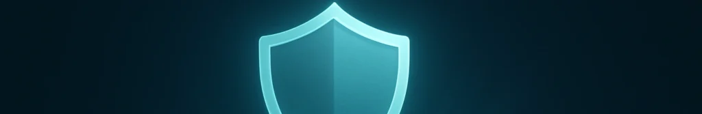 Cyan shield over a digital random casino wheel symbolizing fairness and safety