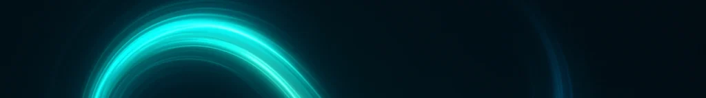 Abstract swirl of cyan and blue light representing random casino picker motion