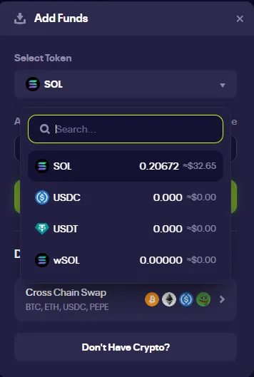 Luck.io crypto deposit overview